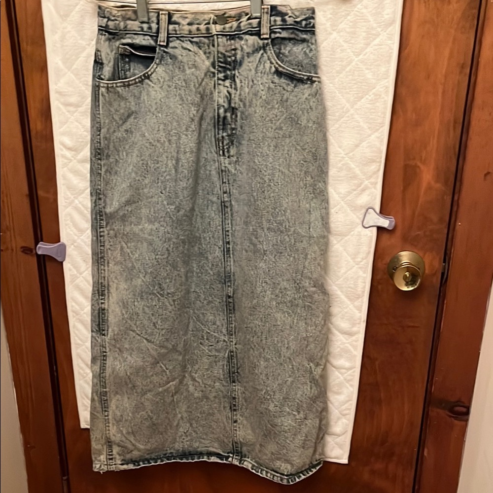 Vintage ‘80s Denim Long Midi Skirt